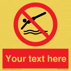 Custom prohibition no diving